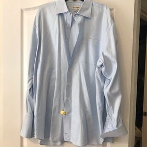 Light blue French cuff dress shirt